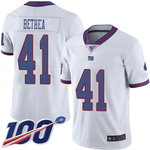 Men New York Giants 41 Antoine Bethea Limited White Rush Vapor Untouchable 100th Season Football NFL Jersey